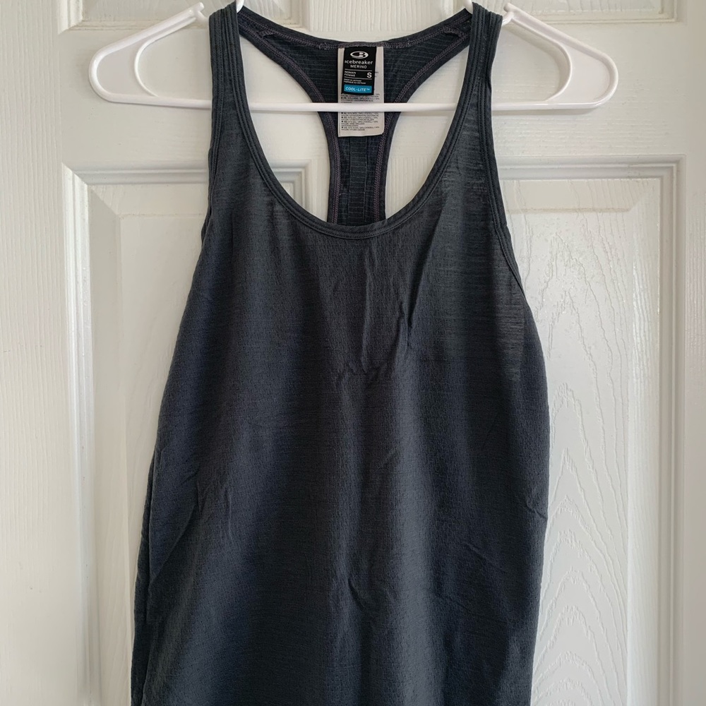 Grey Icebreaker Merino Wool Tank Top